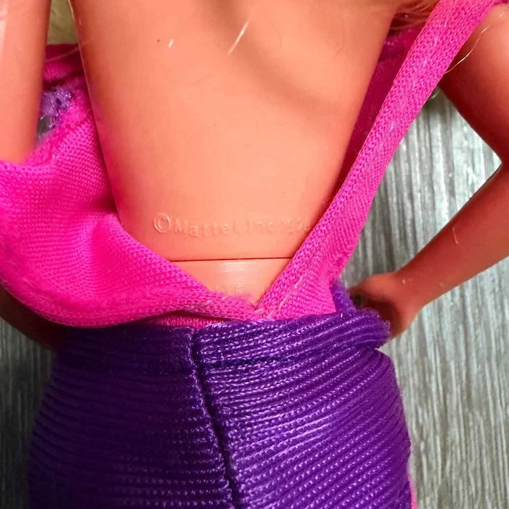 Vintage 1978 Mattel Barbie Doll Philippines Pink Bodysuit Purple Shorts Blonde